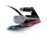 Braun TexStyle 5 SI 5057 RD Dampstrygejern Keramisk strygesål 2700 W Sort, Rød