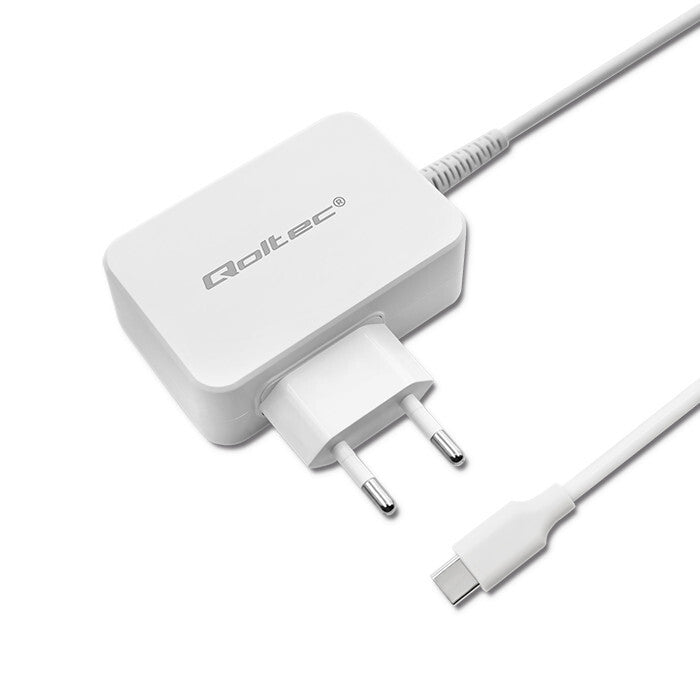 Qoltec 51039 strømadapter og vekselret Indendørs 65 W Hvid