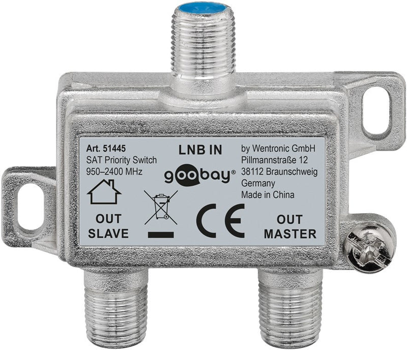 Goobay 51445 kabelsplitter eller -samler Kabelfordeler Sølv