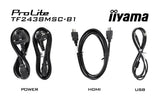 iiyama TF2438MSC-B1 computerskærm 60,5 cm (23.8") 1920 x 1080 pixel Fuld HD LED Berøringsskærm Sort