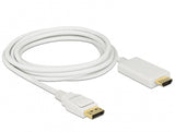 DeLOCK 83819 videokabel adapter 3 m DisplayPort HDMI Hvid