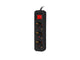 Lanberg PS1-03F-0150-BK stikdåse 1,5 m 3 AC stikkontakt(er) Indendørs Sort