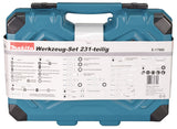 Makita E-17980 mekaniske værktøjssæt 231 værktøjer