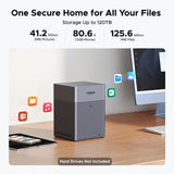 Ugreen DH4300 Plus NAS Mini Tower 8 GB LPPDDR4X UGOS Pro Grå