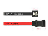 DeLOCK 83838 SATA-kabel 0,1 m SATA 7-pin Sort