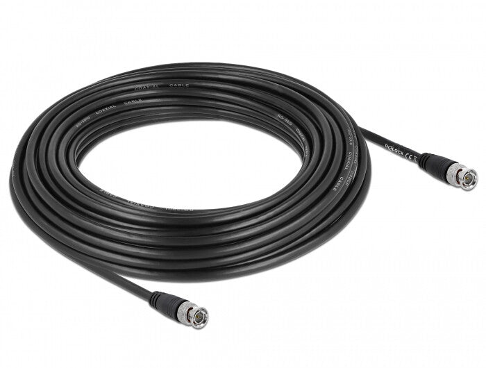 DeLOCK 80086 koaxial kabel 15 m BNC Sort