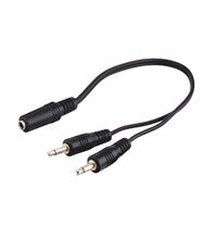 Goobay AVK 325-020 0.2m lydkabel 0,2 m 3.5mm Sort