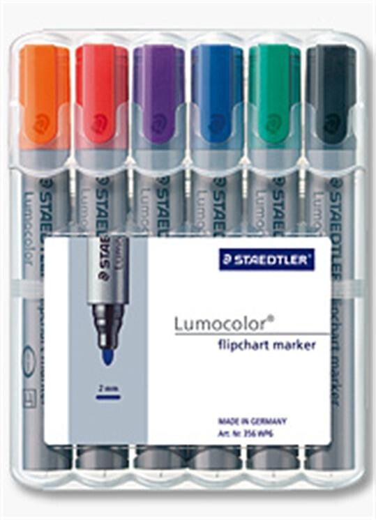 Staedtler 356 WP6 speedmarker 6 stk Sort, Blå, Grøn, Orange, Rød, Violet