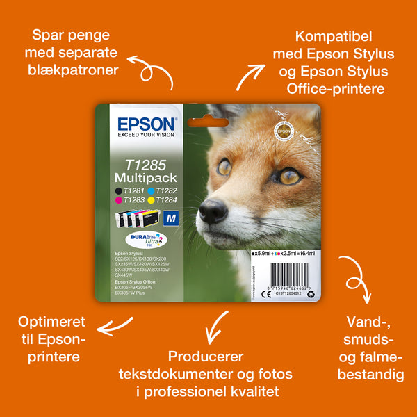 Epson Fox T1284 ræv DURABrite Ultra enkeltpakke gult blæk