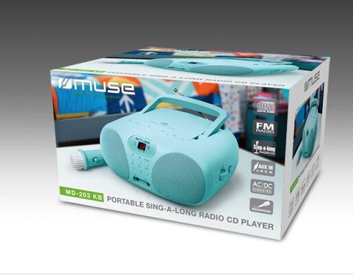 Muse MD-203 KB bærbar stereosystem Analog FM Blå