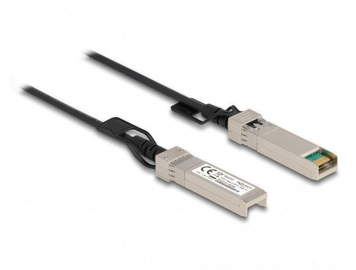 DeLOCK 84217 InfiniBand og fiberoptisk kabel 1 m SFP+ Sort, Sølv