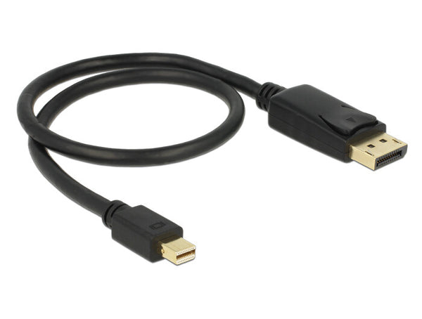 DeLOCK Mini Displayport/Displayport, 0.5 m 0,5 m Sort