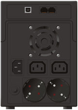 PowerWalker VI 2200 SHL Schuko UPS-enhed Interaktivt indgangsstik 2,2 kVA 1200 W 4 AC stikkontakt(er)