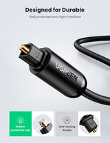 Ugreen 70892 lydkabel 2 m Toslink Sort