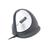 R-Go Tools Ergonomisk mus R-Go HE Break med pause-software, large (håndlængde ≥ 185 mm), venstrehåndet, kablet, sort