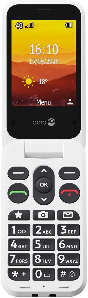 Doro Leva L30 7,11 cm (2.8") 142,7 g Sort, Hvid Feature telefon