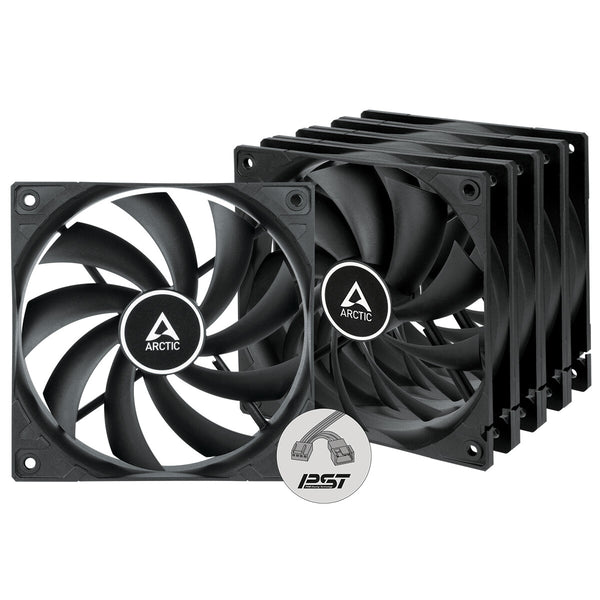 ARCTIC F12 PWM PST Computerkabinet Ventilator 12 cm Sort 5 stk