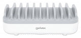 Manhattan 180856 ladestation organisator Desktop monteret Plast Hvid
