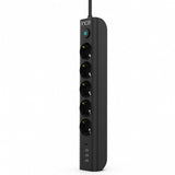 Inca IPW-44TU overspændingsbeskytter Sort 5 AC stikkontakt(er) 230 V 1,5 m