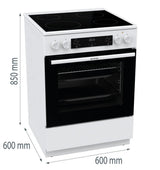 Gorenje GEC6C40WD Fritstående komfur Elektrisk Keramisk Hvid