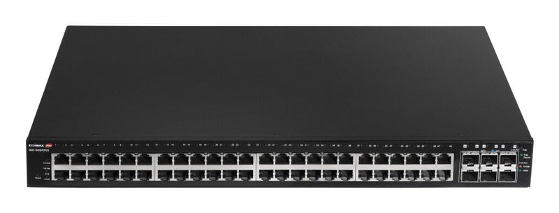 Edimax IGS-5654PLX netværksswitch Administreret Gigabit Ethernet (10/100/1000) Strøm over Ethernet (PoE) 1U Sort