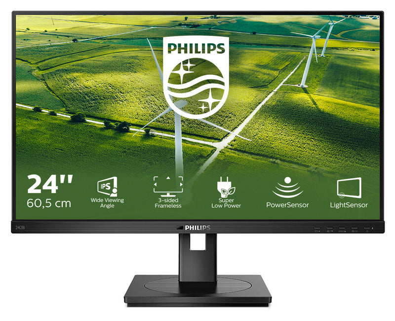 Philips 242B1G/00 computerskærm 60,5 cm (23.8") 1920 x 1080 pixel Fuld HD LED Sort