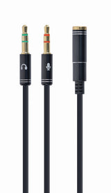 Gembird !Adapter audio stereo 3.5mm mini Jack/4PIN/ lydkabel 0,2 m 2 x 3.5mm Sort