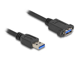 DeLOCK 80486 USB-kabel USB 3.2 Gen 1 (3.1 Gen 1) 1 m USB A 5 Gbit/sek. Sort