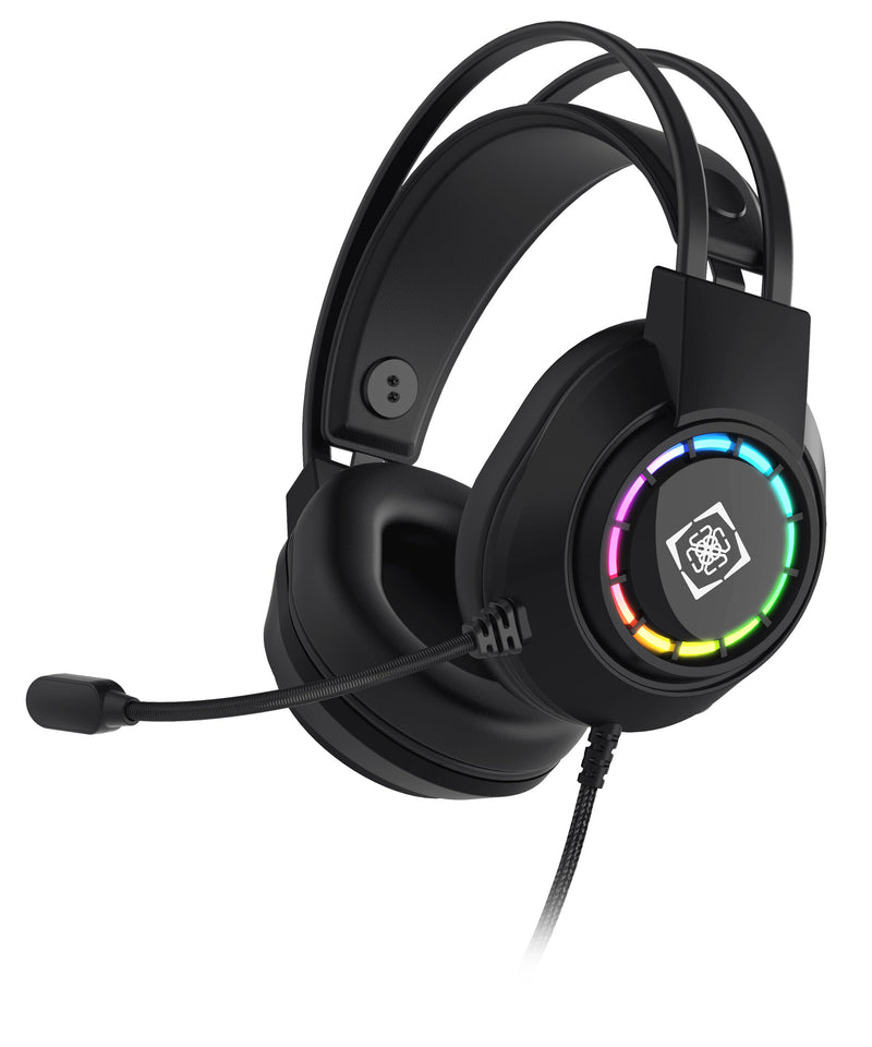 Deltaco Gaming DH220 USB Stereo Gaming Headset, RGB, Black