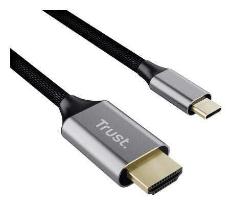 Trust 25630 kabel kønsskifter USB-C HDMI Sort, Sølv