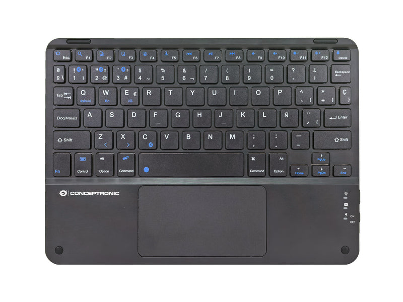 Conceptronic TOBIN01BES tastatur Universel Bluetooth QWERTY Spansk Sort