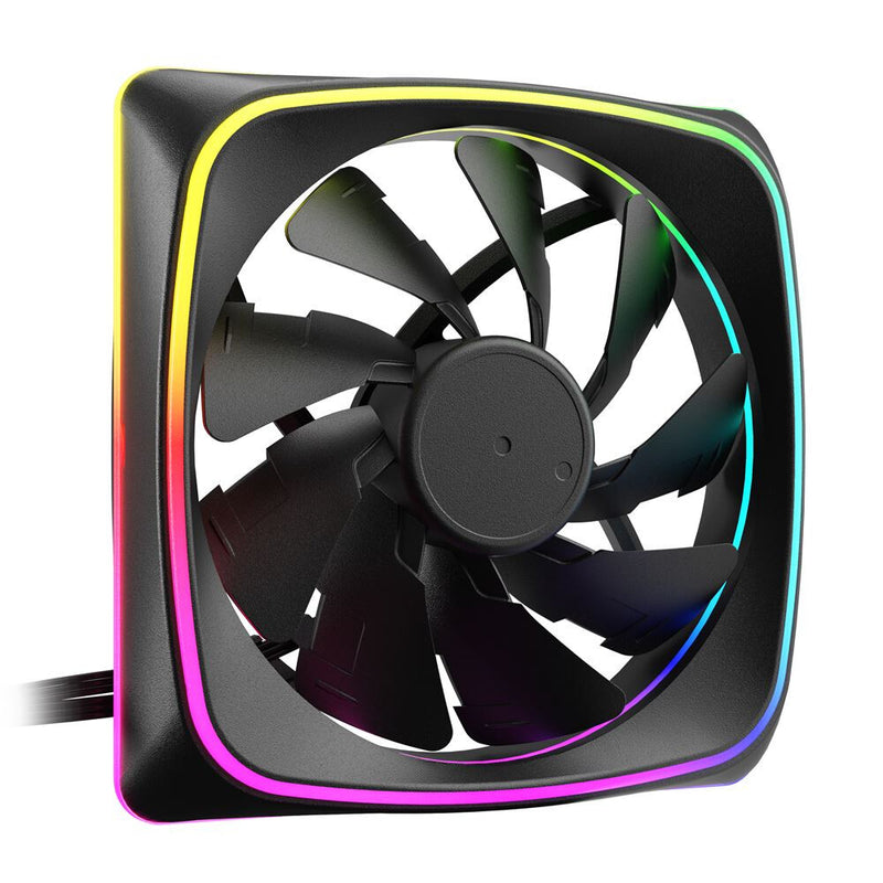 Sharkoon SHARK Lights RGB PWM Computerkabinet Ventilator 12 cm Sort 1 stk