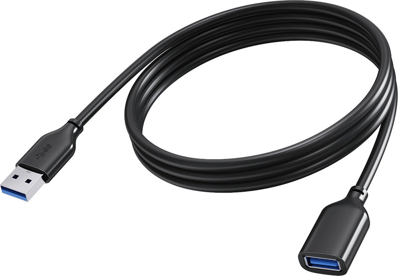 Vision TC 2MUSB3.0EXT/BL USB-kabel USB 3.2 Gen 1 (3.1 Gen 1) 2 m USB A 5 Gbit/sek. Sort