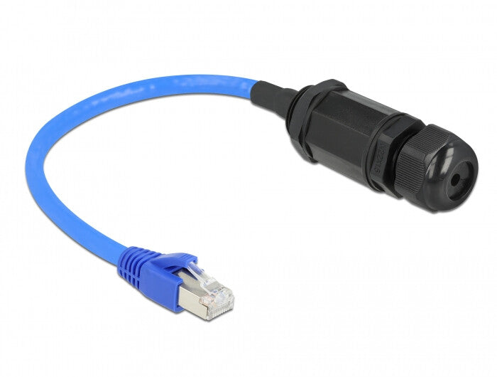 DeLOCK 66808 netværkskabel Sort, Blå 0,25 m Cat6 SF/UTP (S-FTP)
