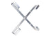 Extralink FOUR ARMS FRAME 600X600X100 Væg Kabelholder Aluminium 1 stk