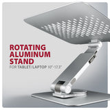 Axagon STND-LR laptop stativ Stander til laptop og tablet Sølv 43,9 cm (17.3")