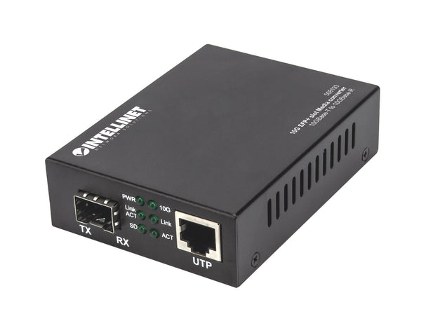 Intellinet 508193 netværksomformer til medie 10000 Mbit/s Sort