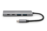 Digitus DA-70245 interface hub USB 3.2 Gen 1 (3.1 Gen 1) Type-C 10000 Mbit/s Grå