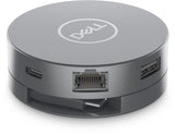 DELL DA305 Ledningsført USB 3.2 Gen 2 (3.1 Gen 2) Type-C Sølv