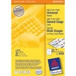 Avery Universal Labels, White 105x70mm selvklæbende etiket 800 stk