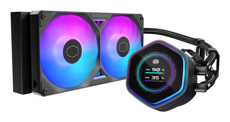 Cooler Master MasterLiquid Atmos II 240 LCD Black Processor Alt-i-en væskekøler 12 cm Sort 1 stk