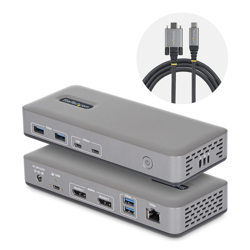 StarTech.com 201UE-USBC-DOCK dockingstation Ledningsført USB 3.2 Gen 2 (3.1 Gen 2) Type-C Grå