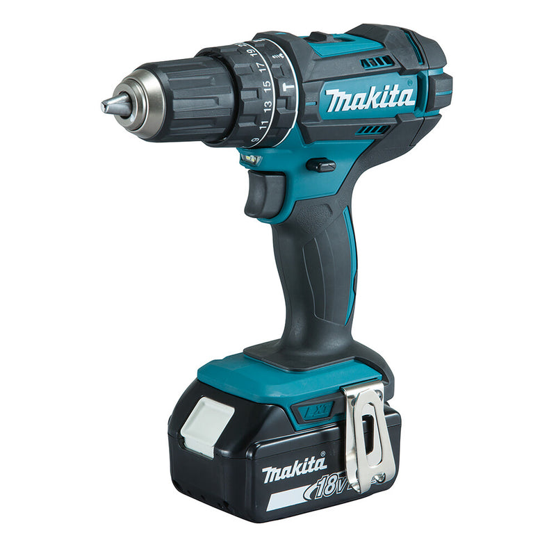 Makita DHP482JX13 bor 1900 rpm Nøglefri 1,5 kg Sort, Grøn