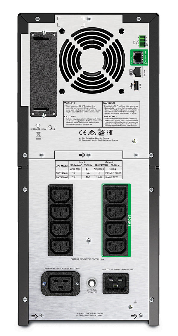 APC Smart-UPS 2200VA UPS-enhed Interaktivt indgangsstik 2,2 kVA 1980 W 9 AC stikkontakt(er)