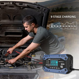 Qoltec 52482 batterioplader til køretøj 12/24 V Sort, Blå
