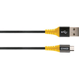 Schwaiger WKUM10 511 USB-kabel USB 2.0 1,2 m USB A Micro-USB B 0,48 Gbit/sek. Sort, Gul