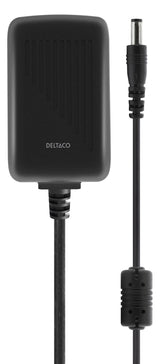 Deltaco Strømforsyning, 100-240V AC 50/60Hz til 12V DC, 1A, 1,5m