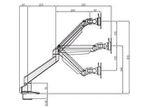 Multibrackets 6355 skærmbeslag og -stativer 71,1 cm (28") Skrivebord Sort