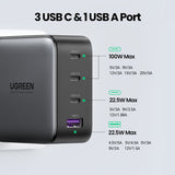 Ugreen 40747 oplader til mobil enhed Universel Sort Vekselstrøm Hurtig opladning Indendørs