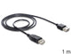 DeLOCK EASY-USB 2.0-A - USB 2.0-A, 1m USB-kabel USB A 0,48 Gbit/sek. Sort